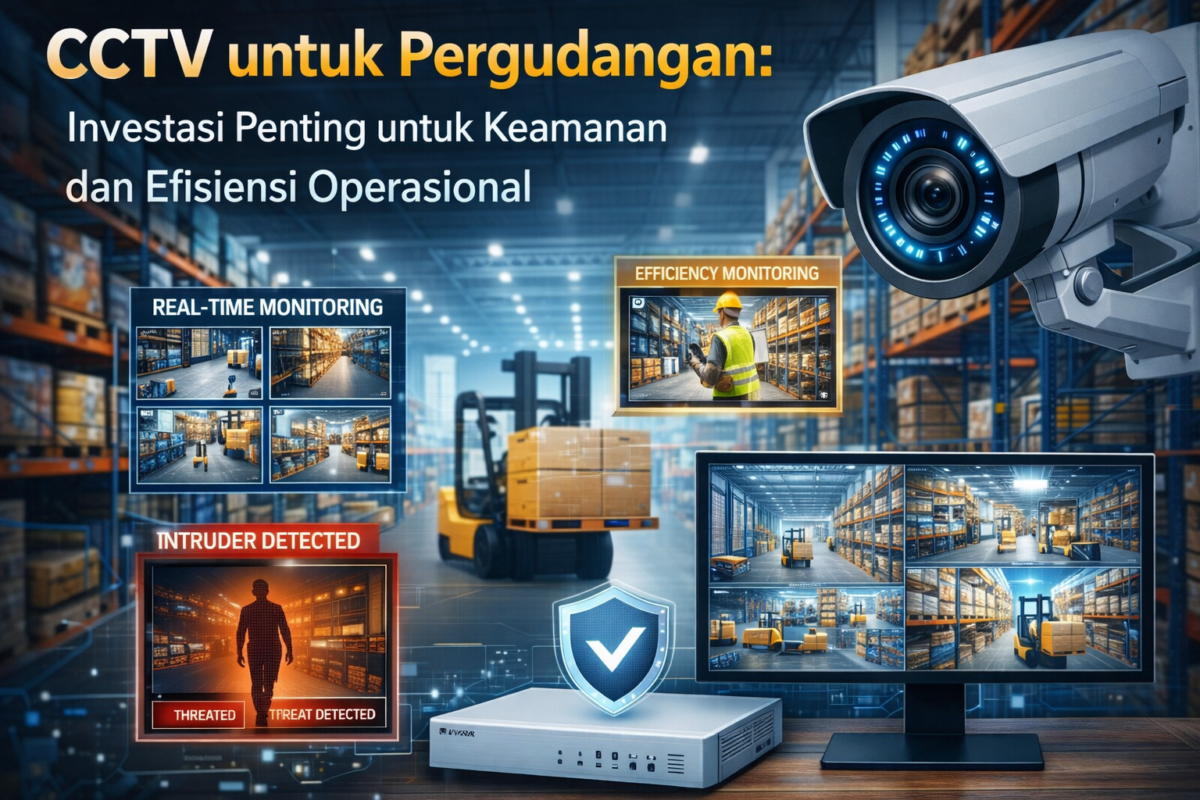 CCTV untuk pergudangan - ilustrasi pengawasan CCTV