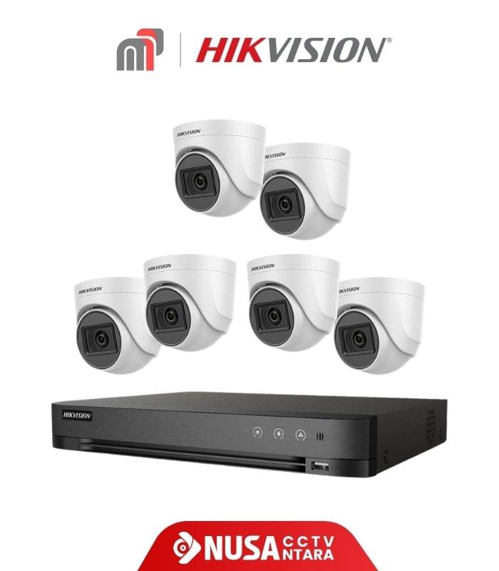 Paket Hikvision HD Camera 6 Kamera + Pasang - Gambar 1