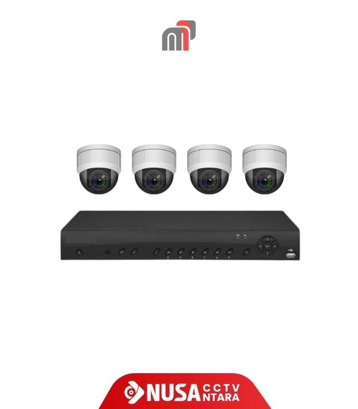Paket IP Camera 4 Kamera (Audio + Full Colour + Pasang) - Gambar 1